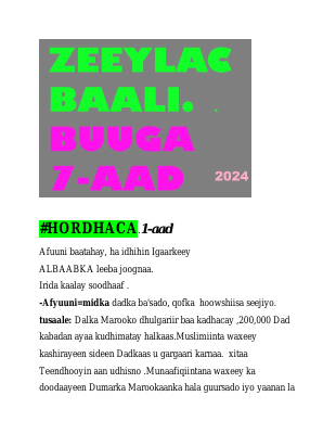 BUUGA ZEEYLAC BAALI.7-AAD